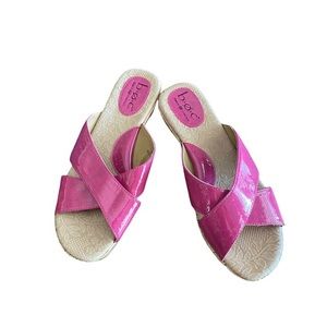 B.O.C Zinta fushia slide‎ on wedges